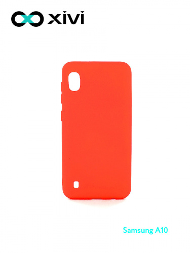 Накладка задняя Xivi для SAMSUNG Galaxy A10 A105, Silicon Case, силикон, матовая, №4, цвет морковный 1