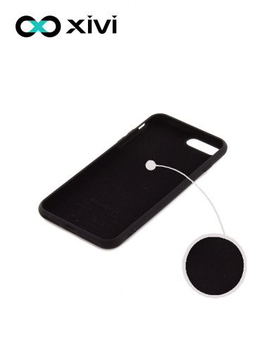 Накладка задняя Xivi для APPLE iPhone 7 8 Plus, Silicon Case, силикон, матовая, №1, цвет чёрный 2