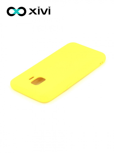 Накладка задняя Xivi для SAMSUNG Galaxy J2 CORE J260, Silicon Case, силикон, матовая, №41, цвет жёлтый 4