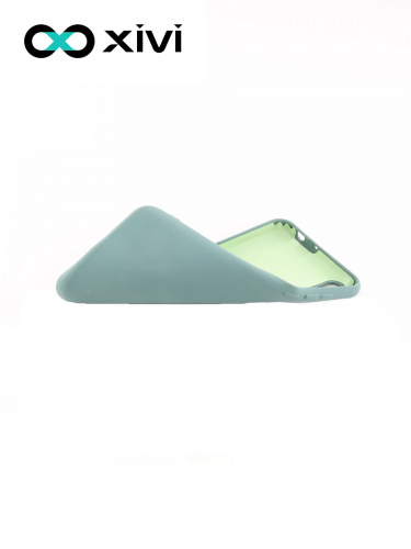 Накладка задняя Xivi для HUAWEI Y8P 2020 P SMART S, Silicon Case, силикон, матовая, №56, цвет зелёный 6