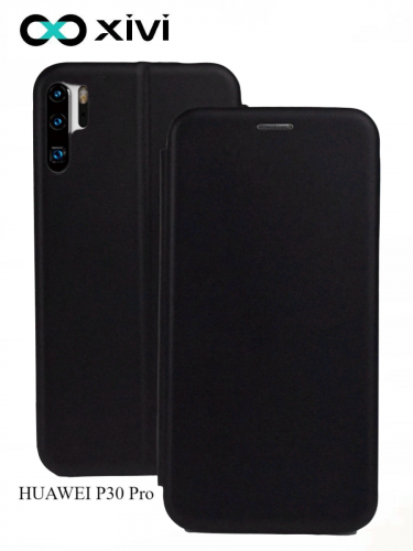 Чехол-книжка Xivi для HUAWEI P30 Pro, Fashion Case, на магните, экокожа, цвет чёрный 1