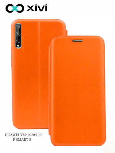 Чехол-книжка Xivi для HUAWEI Y8P 202010SP SMART S, Fashion Case, на магните, экокожа, цвет оранжевый 1