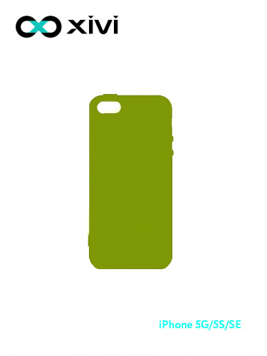 Накладка задняя Xivi для APPLE iPhone 5 5S SE, Silicon Case, силикон, матовая, №57, цвет зелёный 10
