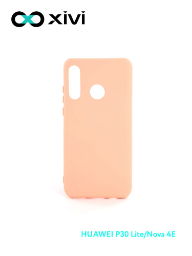 Накладка задняя Xivi для HUAWEI P30 Lite Nova 4E, Silicon Case, силикон, матовая, №39, цвет бежевый 1