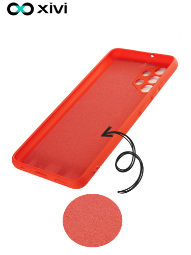 Накладка задняя Xivi для SAMSUNG  Galaxy A32 (2021), Silicon Case, силикон, матовая, №4, цвет морковный