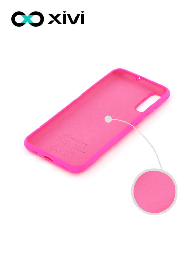 Накладка задняя Xivi для SAMSUNG Galaxy A50 A30S A50S, Silicon Case, силикон, матовая, №64, цвет фуксия 2