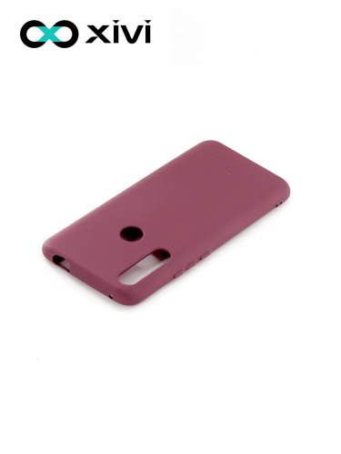 Накладка задняя Xivi для HUAWEI Y9 PRIME P SMART Z, Silicon Case, силикон, матовая, №73, цвет винный 4