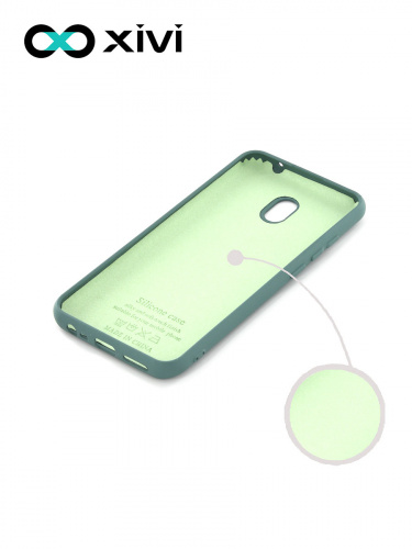 Накладка задняя Xivi для XIAOMI REDMI 8A, Silicon Case, силикон, матовая, №56, цвет зелёный 2