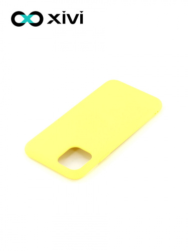 Накладка задняя Xivi для APPLE iPhone 11 Pro Max, Silicon Case, силикон, матовая, №41, цвет жёлтый 4