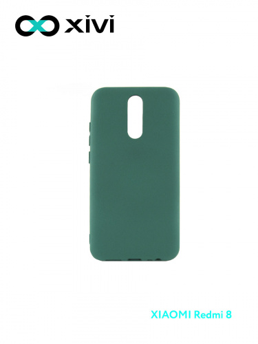Накладка задняя Xivi для XIAOMI Redmi 8, Silicon Case, силикон, матовая, №46, цвет изумрудный 1