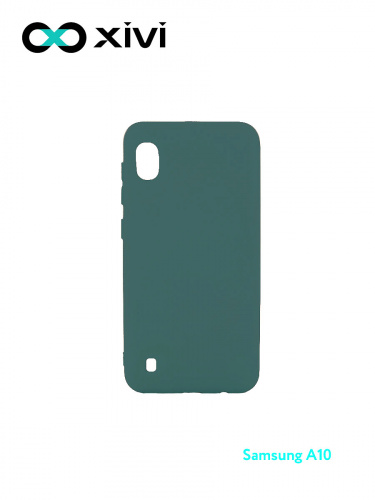 Накладка задняя Xivi для SAMSUNG Galaxy A10 A105, Silicon Case, силикон, матовая, №46, цвет изумрудный 1
