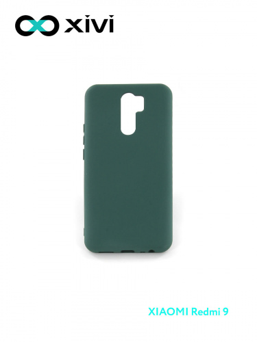 Накладка задняя Xivi для XIAOMI Redmi 9, Silicon Case, силикон, матовая, №46, цвет изумрудный 1