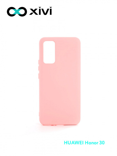 Накладка задняя Xivi для HUAWEI Honor 30 , Silicon Case, силикон, матовая, №19, цвет розовый 1