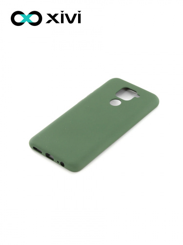 Накладка задняя Xivi для XIAOMI REDMI NOTE 9, Silicon Case, силикон, матовая, №59, цвет темно-зеленый 3