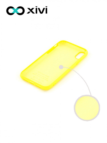 Накладка задняя Xivi для APPLE iPhone XR, Silicon Case, силикон, матовая, №41, цвет жёлтый 2