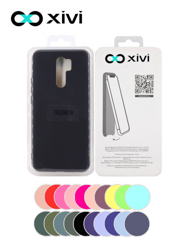 Накладка задняя Xivi для XIAOMI Redmi 9, Silicon Case, силикон, матовая, №1, цвет чёрный 5