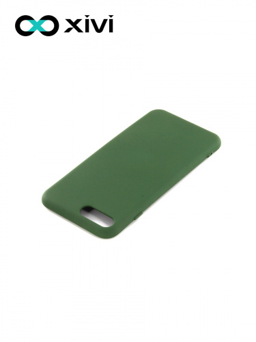 Накладка задняя Xivi для APPLE iPhone 7 8 Plus, Silicon Case, силикон, матовая, №59, цвет темно-зеленый 4