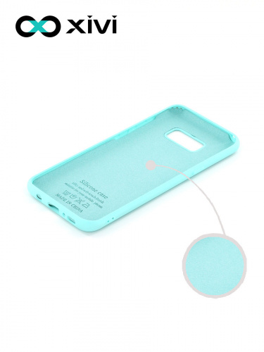 Накладка задняя Xivi для SAMSUNG Galaxy S8 Plus, Silicon Case, силикон, матовая, №8, цвет голубой 2