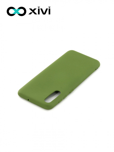 Накладка задняя Xivi для SAMSUNG Galaxy A50 A30S A50S, Silicon Case, силикон, матовая, №57, цвет зелёный 4
