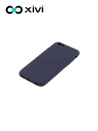 Накладка задняя Xivi для APPLE iPhone 6 6S (4.7), Silicon Case, силикон, матовая, №2, цвет индиго, тёмный 3