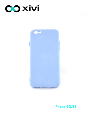 Накладка задняя Xivi для APPLE iPhone 6 6S (4.7), Silicon Case, силикон, матовая, №42, цвет сиреневый 10