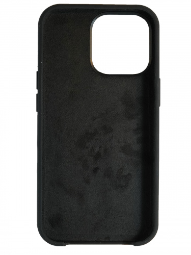 Накладка задняя для iPhone 13 Pro, Silicon Case, силикон, матовая, под оригинал, №3, черный