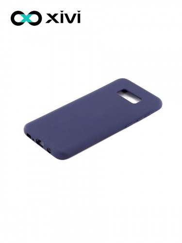 Накладка задняя Xivi для SAMSUNG Galaxy S8 Plus, Silicon Case, силикон, матовая, №2, цвет индиго, тёмный 3