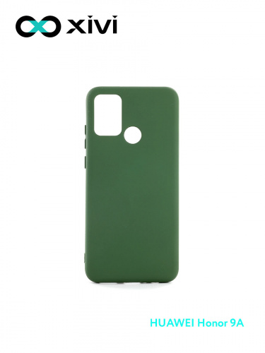Накладка задняя Xivi для HUAWEI Honor 9A, Silicon Case, силикон, матовая, №59, цвет темно-зеленый 1