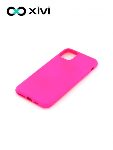 Накладка задняя Xivi для APPLE iPhone 11 Pro Max, Silicon Case, силикон, матовая, №64, цвет фуксия 3