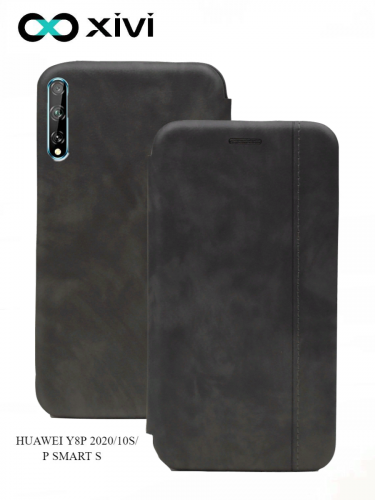 Чехол-книжка Xivi для HUAWEI Y8P 202010SP SMART S, Premium, вертикальный шов, на магните, экокожа, цвет серый 1