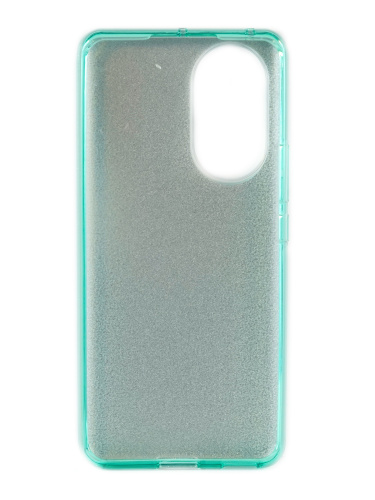 Накладка задняя для HUAWEI Honor 50 5G, силикон, блёстки, цвет: зеленый