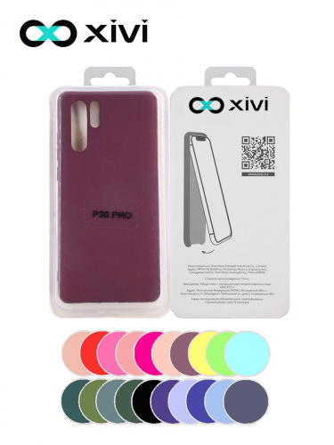 Накладка задняя Xivi для HUAWEI P30 Pro, Silicon Case, силикон, матовая, №73, цвет винный 5