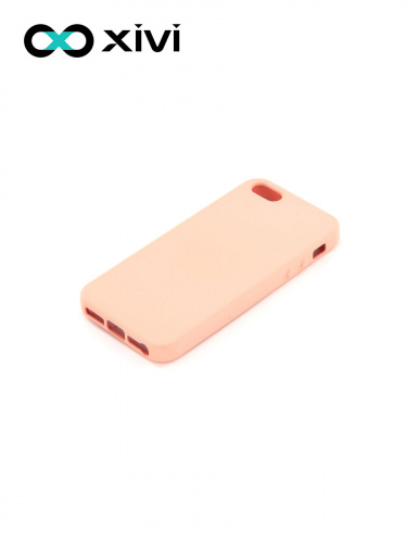 Накладка задняя Xivi для APPLE iPhone 5 5S SE, Silicon Case, силикон, матовая, №19, цвет розовый 3