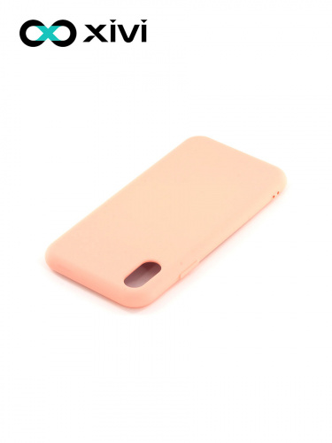 Накладка задняя Xivi для APPLE iPhone X XS, Silicon Case, силикон, матовая, №39, цвет бежевый 4
