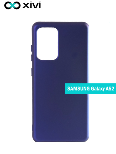 Накладка задняя Xivi для SAMSUNG  Galaxy A52, Silicon Case, силикон, матовая, №17, цвет фиолетовый (9)