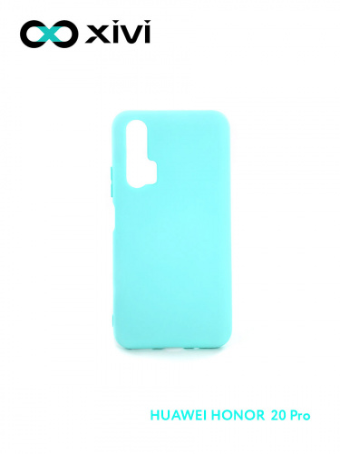 Накладка задняя Xivi для HUAWEI HONOR 20 PRO, Silicon Case, силикон, матовая, №8, цвет голубой 1