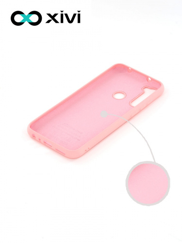 Накладка задняя Xivi для XIAOMI Redmi Note 8T, Silicon Case, силикон, матовая, №19, цвет розовый 2