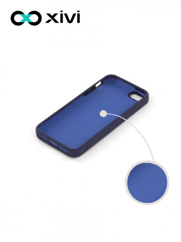 Накладка задняя Xivi для APPLE iPhone 5 5S SE, Silicon Case, силикон, матовая, №2, цвет индиго, тёмный 2