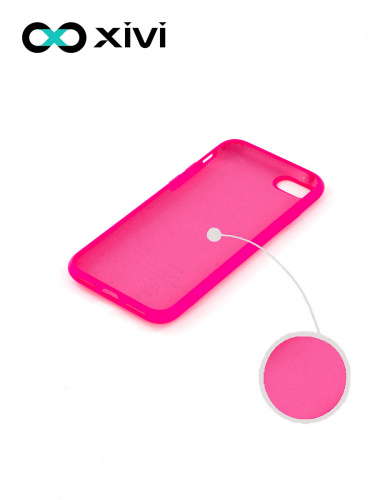 Накладка задняя Xivi для APPLE iPhone 7 8 SE2, Silicon Case, силикон, матовая, №64, цвет фуксия 2