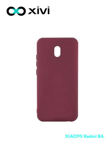 Накладка задняя Xivi для XIAOMI REDMI 8A, Silicon Case, силикон, матовая, №73, цвет винный 1