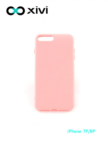 Накладка задняя Xivi для APPLE iPhone 7 8 Plus, Silicon Case, силикон, матовая, №19, цвет розовый 10