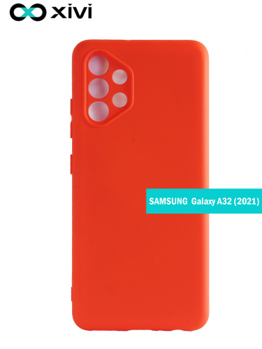 Накладка задняя Xivi для SAMSUNG  Galaxy A32 (2028), Silicon Case, силикон, матовая, №4, цвет морковный