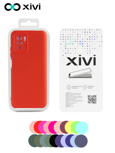 Накладка задняя Xivi для XIAOMI REDMI NOTE 10 , Silicon Case, силикон, матовая, №4, цвет морковный 2