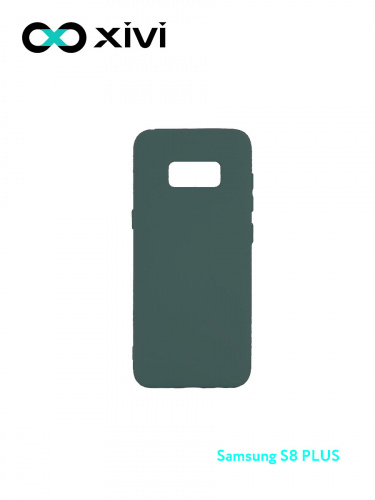 Накладка задняя Xivi для SAMSUNG Galaxy S8 Plus, Silicon Case, силикон, матовая, №46, цвет изумрудный 1