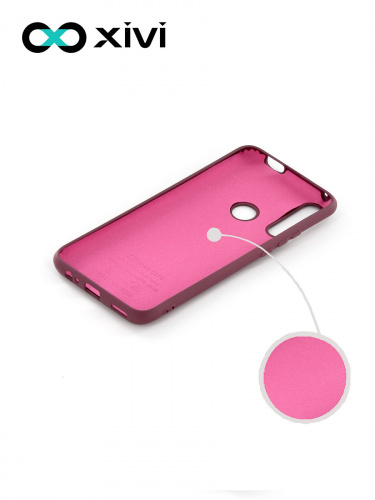 Накладка задняя Xivi для HUAWEI Y9 PRIME P SMART Z, Silicon Case, силикон, матовая, №73, цвет винный 2