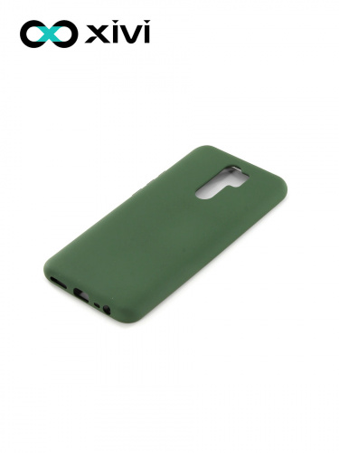 Накладка задняя Xivi для XIAOMI Redmi 9, Silicon Case, силикон, матовая, №59, цвет темно-зеленый 3