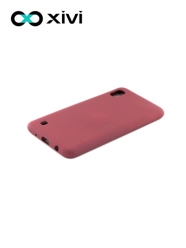 Накладка задняя Xivi для SAMSUNG Galaxy A10 A105, Silicon Case, силикон, матовая, №73, цвет винный 3