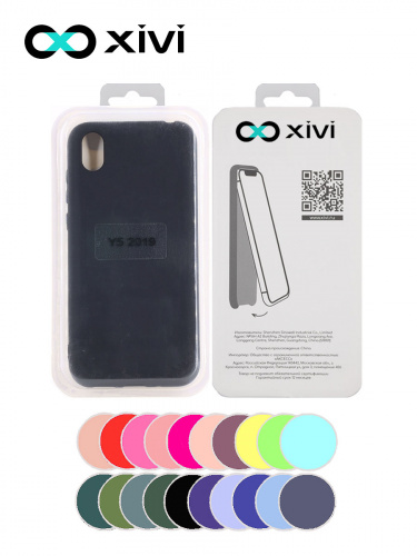 Накладка задняя Xivi для HUAWEI Y5 (2019) 8S, Silicon Case, силикон, матовая, №1, цвет чёрный 5