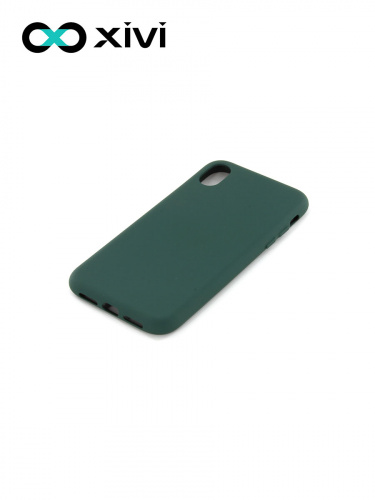 Накладка задняя Xivi для APPLE iPhone XR, Silicon Case, силикон, матовая, №46, цвет изумрудный 3