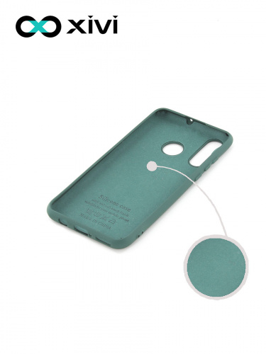 Накладка задняя Xivi для HUAWEI P30 Lite Nova 4E, Silicon Case, силикон, матовая, №46, цвет изумрудный 2